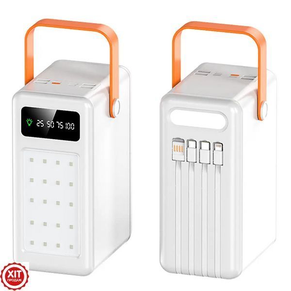 Корпус повербанка 35х18650, 22,5W, (USB Type-C Lightning) з ліхтариком S35, Білий / Бокс для Power Bank  0234592315 фото