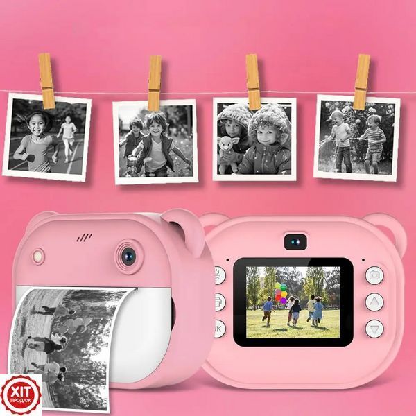 Дитячий фотоапарат моментального друку + рулон термопаперу / Цифровий фотоапарат миттєвого друку  0234570918 фото