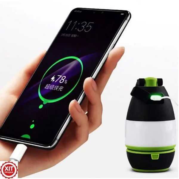 Кемпінговий ліхтар трансформер 3в1, з USB, PowerBank / Світлодіодний ліхтар акумуляторний / LED ліхтар  0234571863 фото