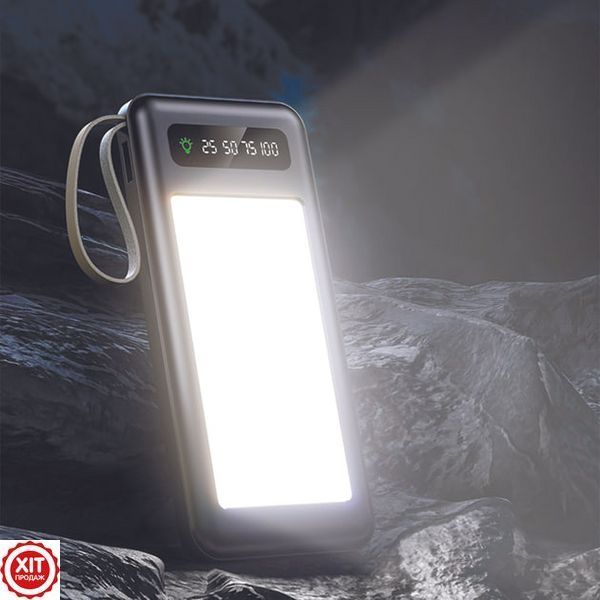 Повербанк з ліхтариком та дисплеєм 10000mAh, ZHY-520 / Power bank / Павер банк / Зовнішній акумулятор / УМБ 02345736200 фото