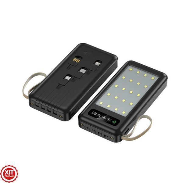 Повербанк з ліхтариком та дисплеєм 10000mAh, ZHY-520 / Power bank / Павер банк / Зовнішній акумулятор / УМБ 02345736200 фото