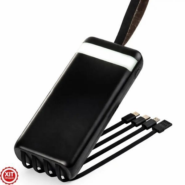 Повербанк 20000mAh з ліхтариком, KP-20 / Power bank / УМБ / Портативний зовнішній акумулятор / Павер банк  0234588514 фото