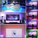 Світлодіодна RGB стрічка 5м, 3528, від мережі + пульт + блок живлення / LED підсвічування для телевізора вологозахищене 0234561216 фото 4