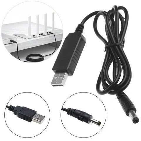 Кабель USB-DC 9В, для підключення роутера до PowerBank USB / Підвищувальний перехідник для Wi-Fi 0234564400 фото