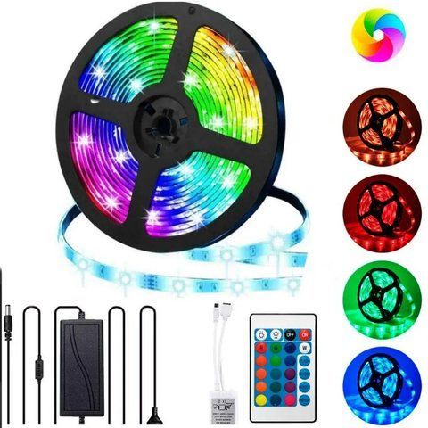 Світлодіодна Led стрічка 5 м, 5050 RGB з блоком і пультом управління / Світлодіодна підсвітка 0234561214 фото