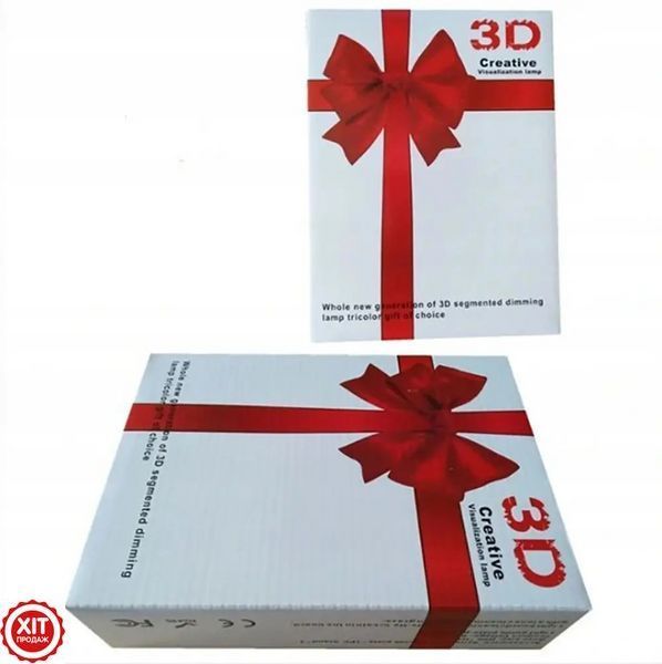 3D нічник Серце на батарейках і USB, 21х11см / 3D світильник / led світильник / Настільна 3д лампа 0234576636 фото