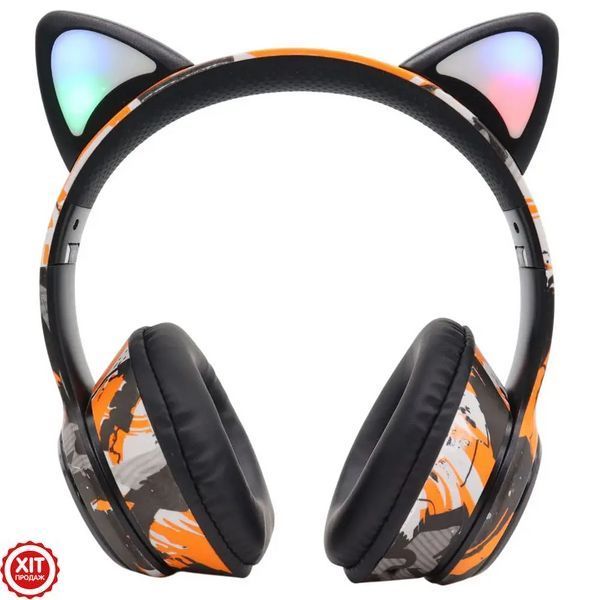 Бездротові навушники з вушками, Bluetooth, USB, AKZ-37 / Стерео навушники накладні / Блютуз навушники 0234576311 фото