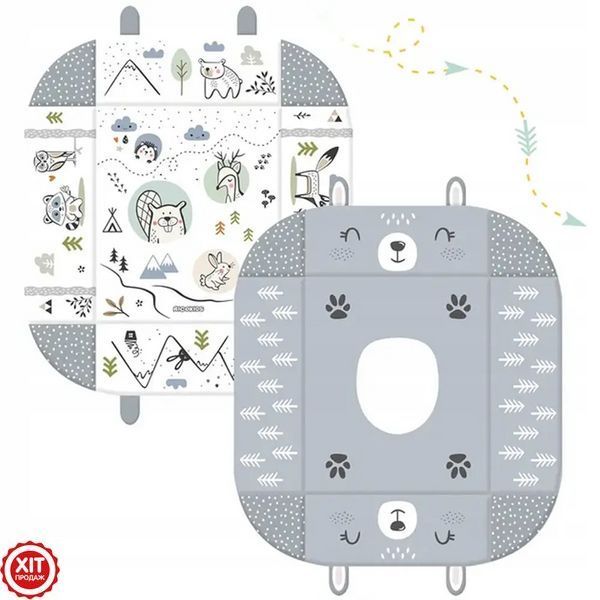 Дитячий килимок 3в1 (110х100х53см) + 6 іграшок та 18 куль, Ricokids Rabbit / Килимок для розвитку дітей  0234579648 фото