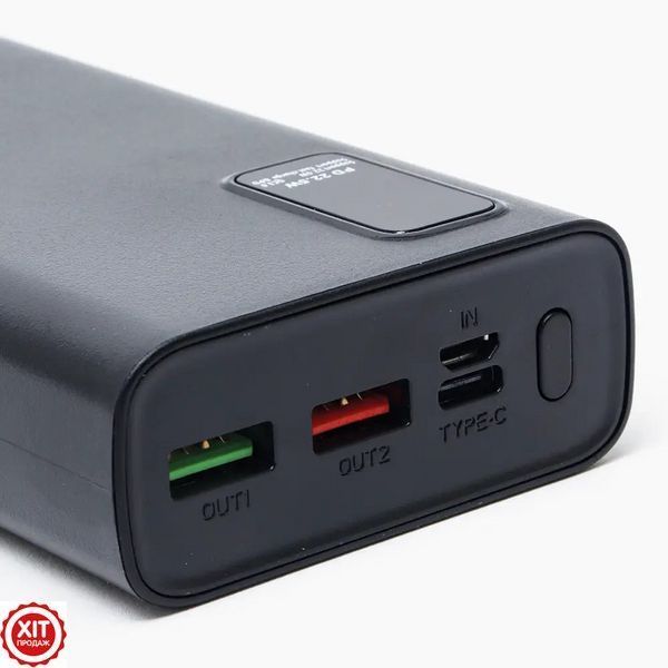 Powerbank на 20000мАh з LED дисплеєм та швидкою зарядкою 22,5W, 2хUSB, PD-25 / Павербанк для телефону 02345768980 фото