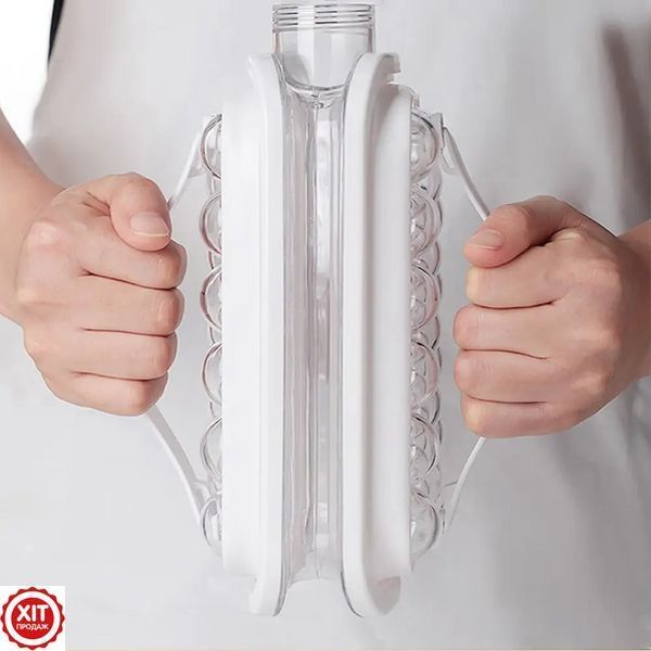 Силіконова форма для льоду з кришкою (17 кульок) ICE CUBE TRAY / Формочки для льоду / Пляшка для льоду  0234575980 фото