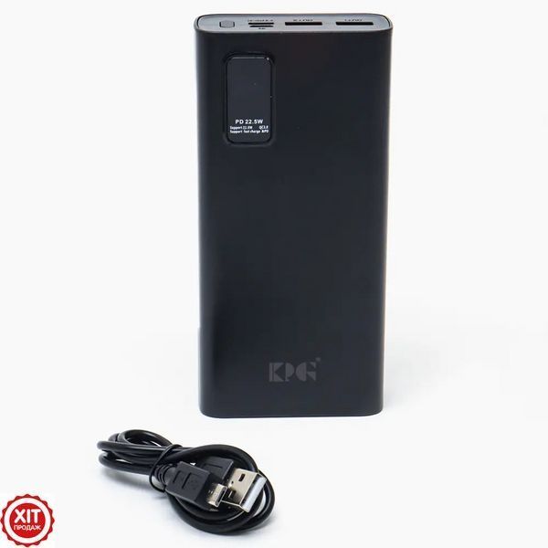 Powerbank на 20000мАh з LED дисплеєм та швидкою зарядкою 22,5W, 2хUSB, PD-25 / Павербанк для телефону 02345768980 фото