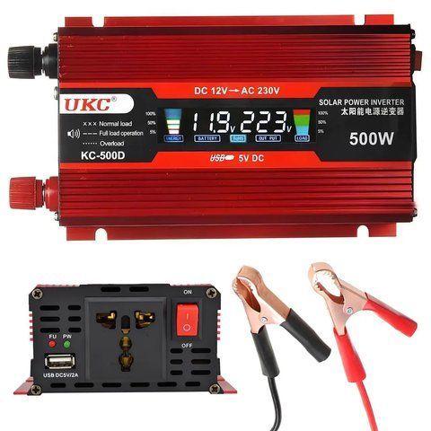 Перетворювач AC/DC 500W LCD, KC-500D / Інвертор автомобільний постійного струму  0234560455 фото