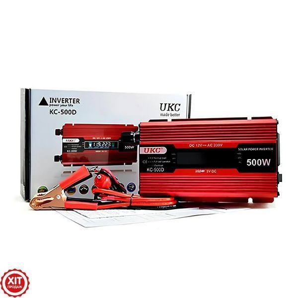 Перетворювач AC/DC 500W LCD, KC-500D / Інвертор автомобільний постійного струму  0234560455 фото