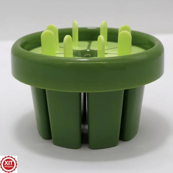 Форма для морозива на 8 порцій, ICE CREAM MOLD, Зелена / Морожениця / Форма для ескімо  0234566814 фото