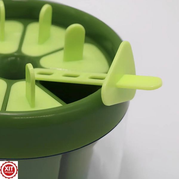 Форма для морозива на 8 порцій, ICE CREAM MOLD, Зелена / Морожениця / Форма для ескімо  0234566814 фото