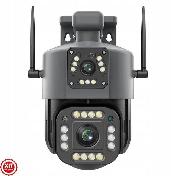 Вулична IP камера відеоспостереження Qettopo V380 + Подарунок Карта пам'яті 64Гб / Поворотна WiFi камера спостереження 0234572323 фото