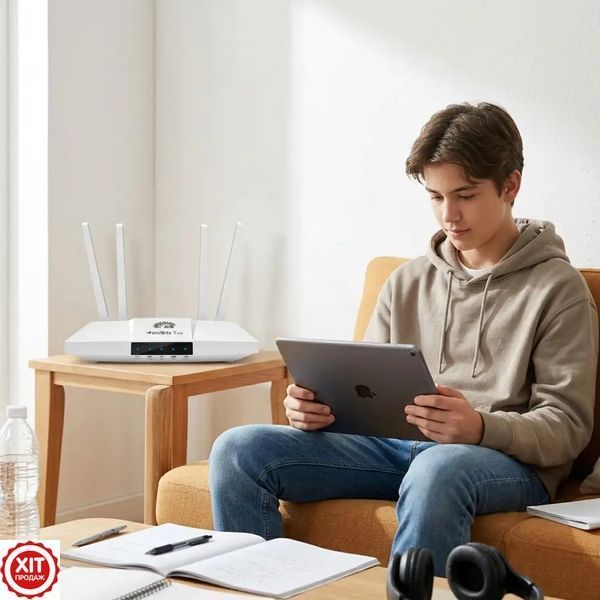 Роутер 4G WIFI з акумулятором 3000 мАг, B828, Білий / Роутер з 4g модемом / Вай фай роутер  0234588992 фото