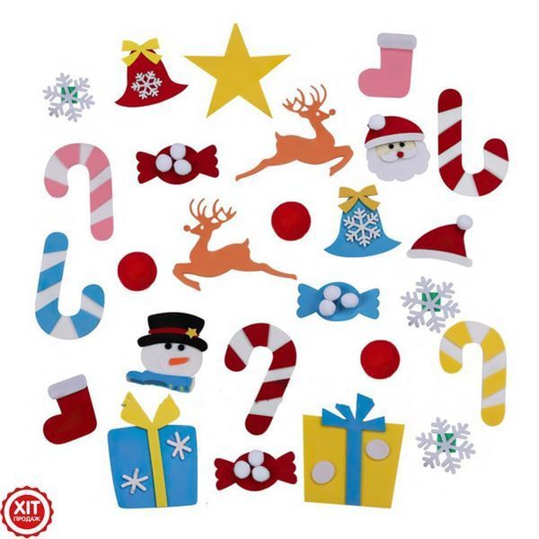 Дитяча ялинка з фетру + 25 іграшок (100х59 см), Chrismas Free / Новорічна ялинка для дітей 0234560601 фото