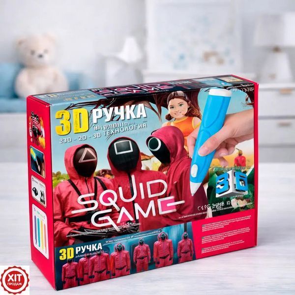 3D ручка принтер від мережі + 3 стержня, Блакитний / 3д ручка для малювання / Триде ручка дитяча  0234583711 фото