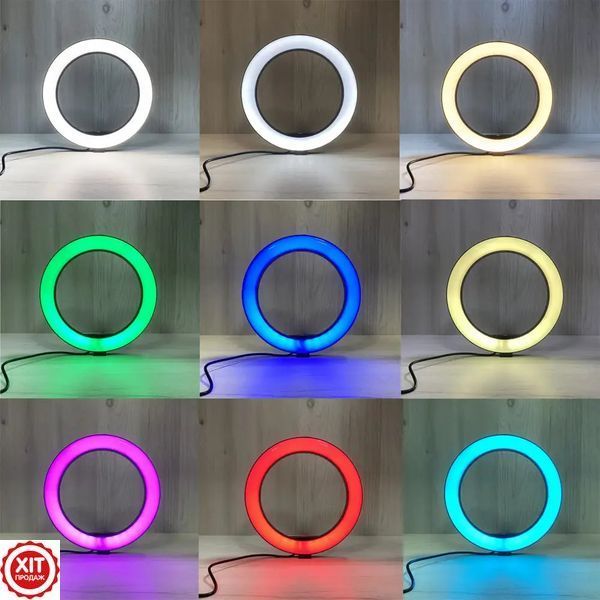 Кільцева RGB лампа 26 см від USB, MJ260 Soft Ring Light / Світлодіодна лампа для фото та відео  0234562091 фото