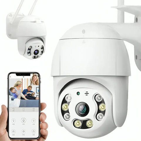 Вулична IP камера відеоспостереження 4MP, Full HD, A6 / Поворотна Wifi камера / Камера спостереження для дому  0234565467 фото
