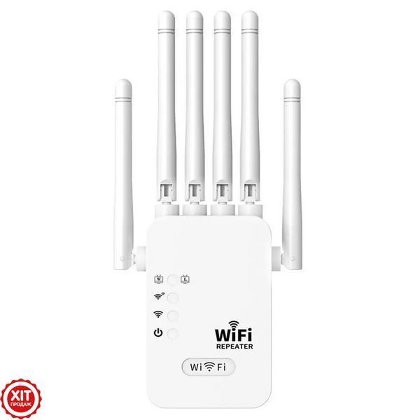 Підсилювач сигналу WiFi до 1200 мбіт/с, 2,4 ГГц, від мережі, Білий / Вай фай ретранслятор для дому / Wifi репітер / Маршрутизатор  0234581627 фото