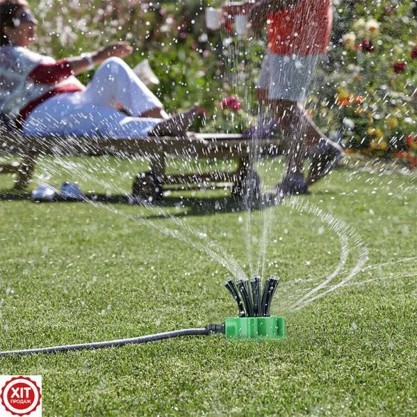 Розумна система поливу на 360 градусів Multifunctional Water Sprinklers / Садовий розпилювач для саду та городу 0234560067 фото