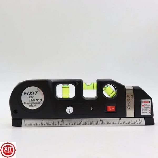 Лазерний рівень 4в1 із вбудованою рулеткою LASER LEVEL PRO 3 / Лазерний нівелір  0123460867 фото