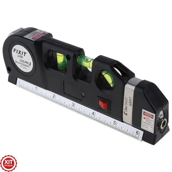 Лазерний рівень 4в1 із вбудованою рулеткою LASER LEVEL PRO 3 / Лазерний нівелір  0123460867 фото