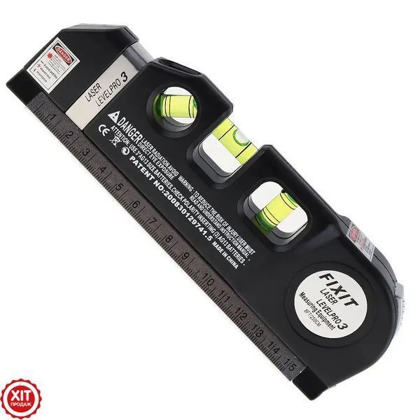 Лазерний рівень 4в1 із вбудованою рулеткою LASER LEVEL PRO 3 / Лазерний нівелір  0123460867 фото
