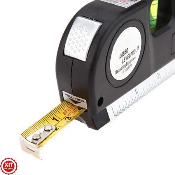 Лазерний рівень 4в1 із вбудованою рулеткою LASER LEVEL PRO 3 / Лазерний нівелір  0123460867 фото