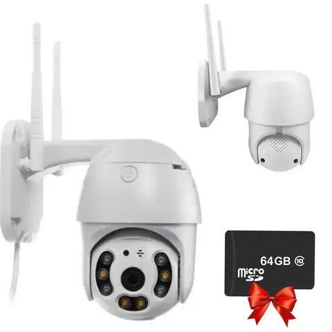 Вулична IP камера CAMERA CAM 6 + Подарунок Карта пам'яті 64 Гб / Поворотна камера з віддаленим доступом 0234561879 фото