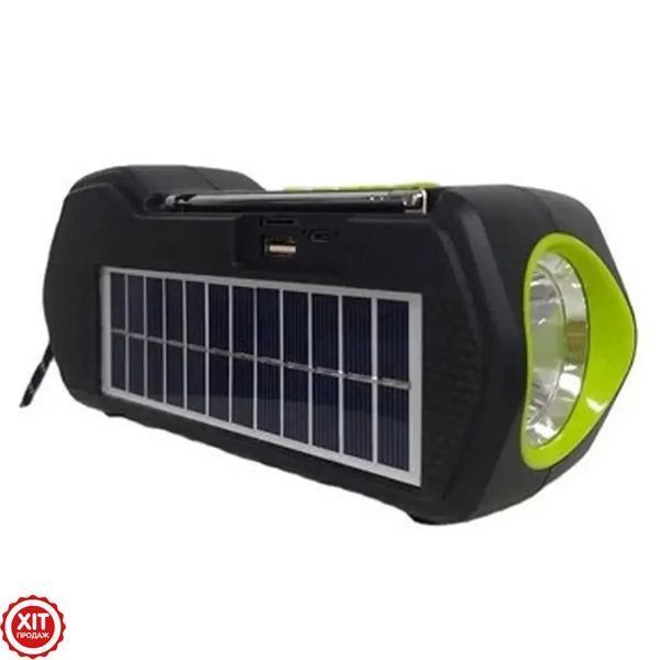 Портативна сонячна система 3в1 GD-LITE-11, з Bluetooth, LED-ліхтарем, FM/SW/AM, МР3, TF та USB-зарядкою 0234564406 фото