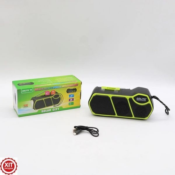 Портативна сонячна система 3в1 GD-LITE-11, з Bluetooth, LED-ліхтарем, FM/SW/AM, МР3, TF та USB-зарядкою 0234564406 фото