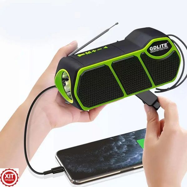 Портативна сонячна система 3в1 GD-LITE-11, з Bluetooth, LED-ліхтарем, FM/SW/AM, МР3, TF та USB-зарядкою 0234564406 фото