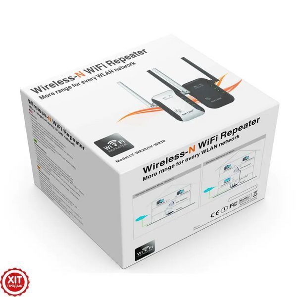 Підсилювач Wi-Fi сигналу LV-WR29 / Репітер Wi-Fi з вилкою для розетки / Вайфай підсилювач  0234562814 фото