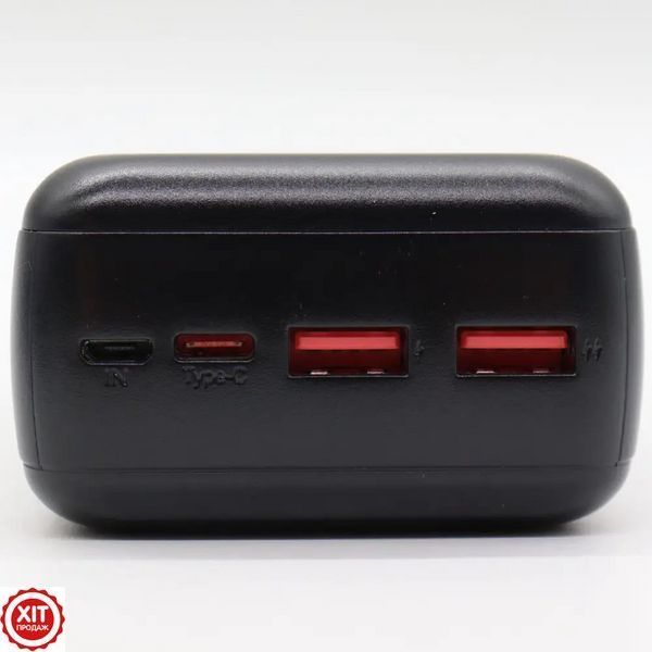 Повербанк 30000мАг зі швидкою зарядкою 22,5W (2хUSB+Type-C+MicroUSB) KP-33 / Power Bank / Павер банк / УМБ  0234575950 фото