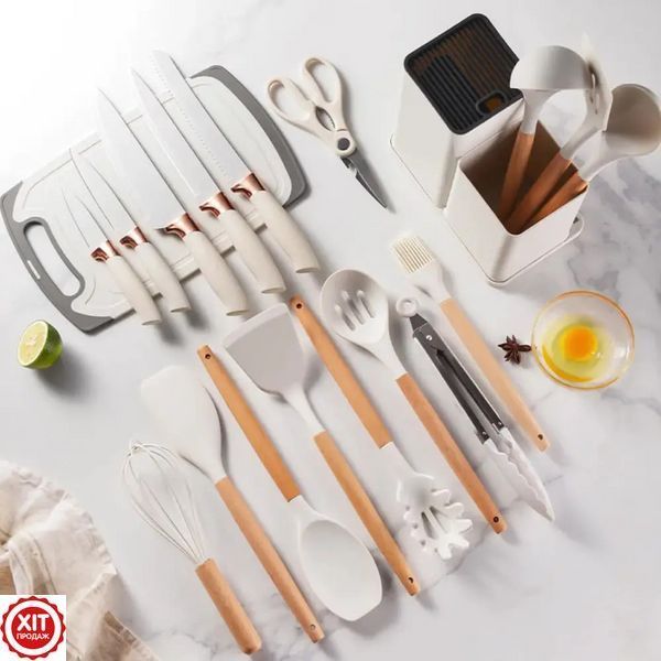 Набір кухонного приладдя (19 предметів), Kitchen Set, Білий / Кухонний набір / Набір приборів для кухні 0234572470 фото