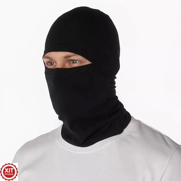 Зимова балаклава бафф 2в1, унісекс, Чорний / Тактична балаклава утеплена / Тепла балаклава на флісі  0123457794 фото