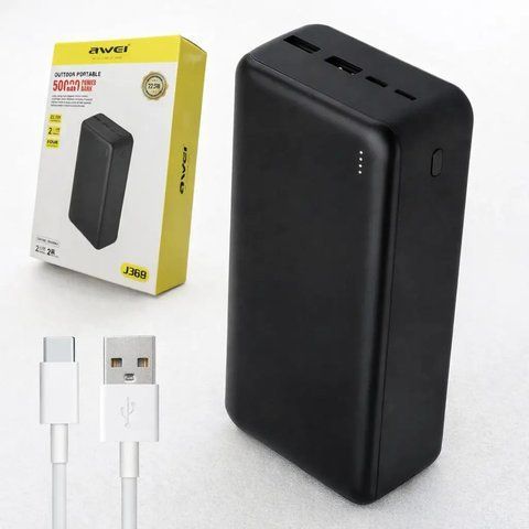 Повербанк 50000 mAh, 2хUSB, Micro-USB+Type-C, J38B / Power Bank / Павербанк / Зовнішній акумулятор  0234591617 фото