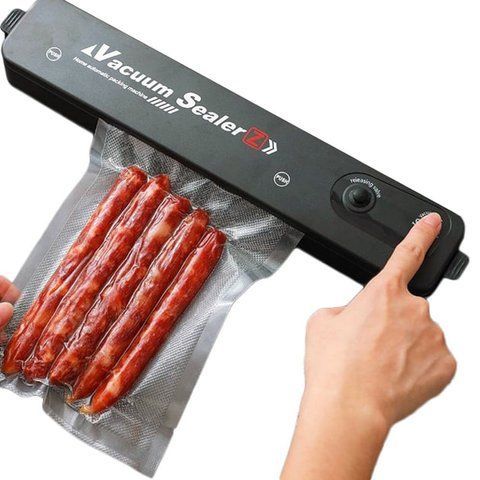 Домашній Вакууматор для харчових продуктів, Vacuum Sealer, Чорний / Пакувальник вакуумний для їжі 0234562465 фото