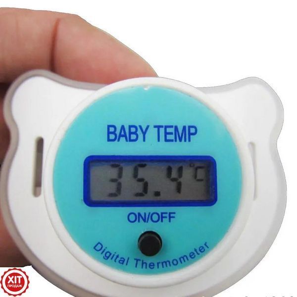 Дитяча соска-термометр BABY TEMP NJ-347, Біла / Цифровий градусник-соска з дисплеєм / Пустушка-термометр  0234569172 фото