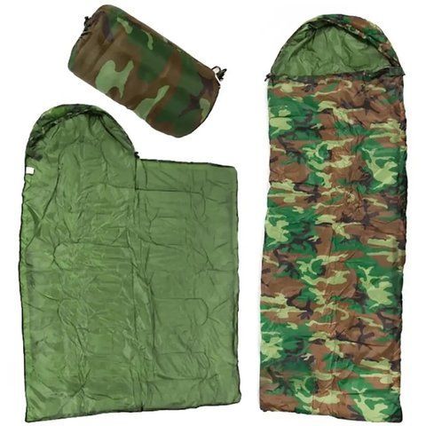 Спальний мішок зимовий з капюшоном до -20&deg;, 220х70см / Спальник зимовий / Туристичний спальник-ковдра   023457477201 фото