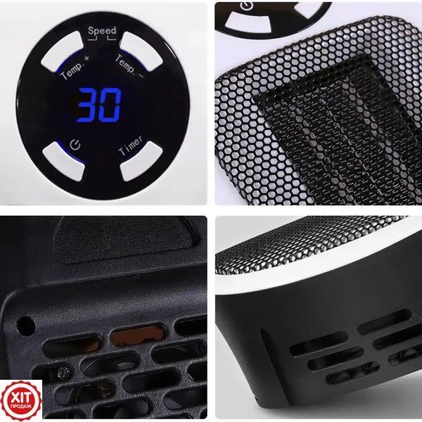 Портативний обігрівач 500W, Portable Heater, з пультом ДК / Електричний міні обігрівач з дисплеєм  0234567405 фото