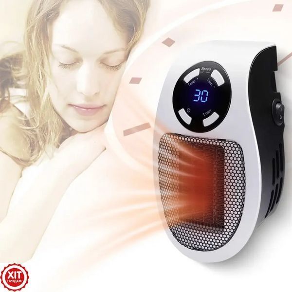 Портативний обігрівач 500W, Portable Heater, з пультом ДК / Електричний міні обігрівач з дисплеєм  0234567405 фото