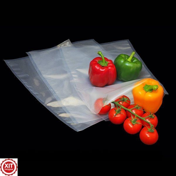 Пакети в рулоні для вакууматора 5 м х 20 см / Вакуумний рулон для вакуумного пакувальника та зберігання їжі 0234562374 фото