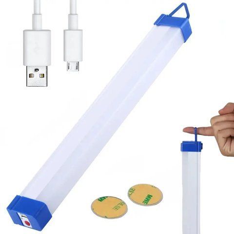 Лампа акумуляторна (40Вт, 30см) BK-300, з USB / Світлодіодний світильник на магнітах / Ліхтар кемпінговий  0234564477 фото