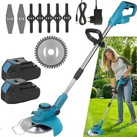 Акумуляторна газонокосарка + 2 АКБ 36V, Lawn mower / Тример для трави / Електрокоса / Електротример 0234571921 фото