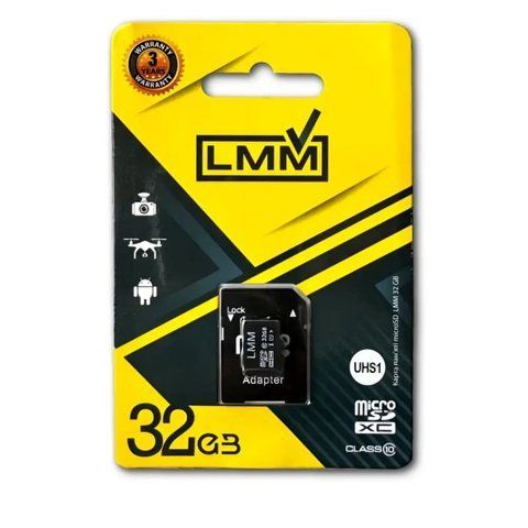 Карта пам'яті з адаптером, 32Гб, Class 10, LMM / Micro SD / Мікро сд / Флеш карта для телефону / SD карта 0234577352 фото