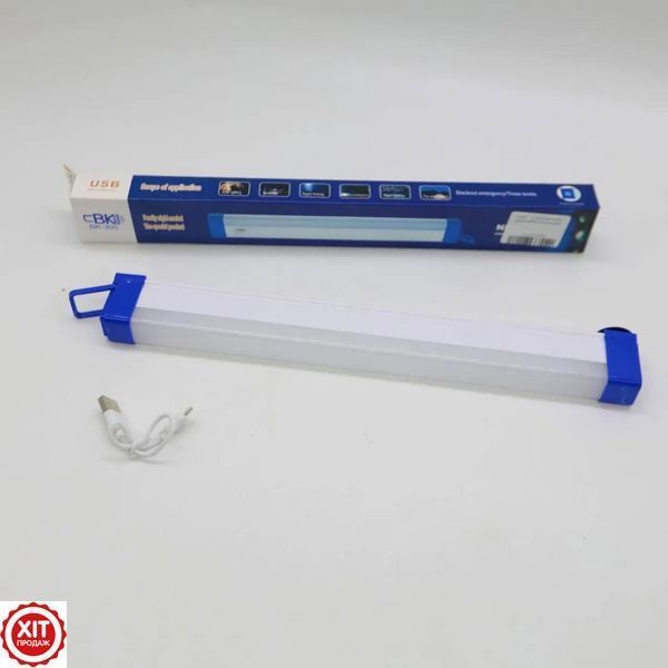 Лампа акумуляторна (40Вт, 30см) BK-300, з USB / Світлодіодний світильник на магнітах / Ліхтар кемпінговий  0234564477 фото